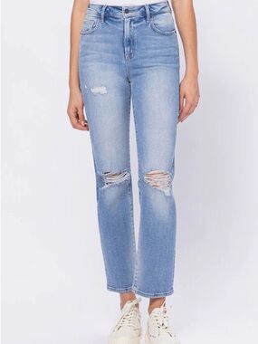 Hidden Jean High Rise distressed crop